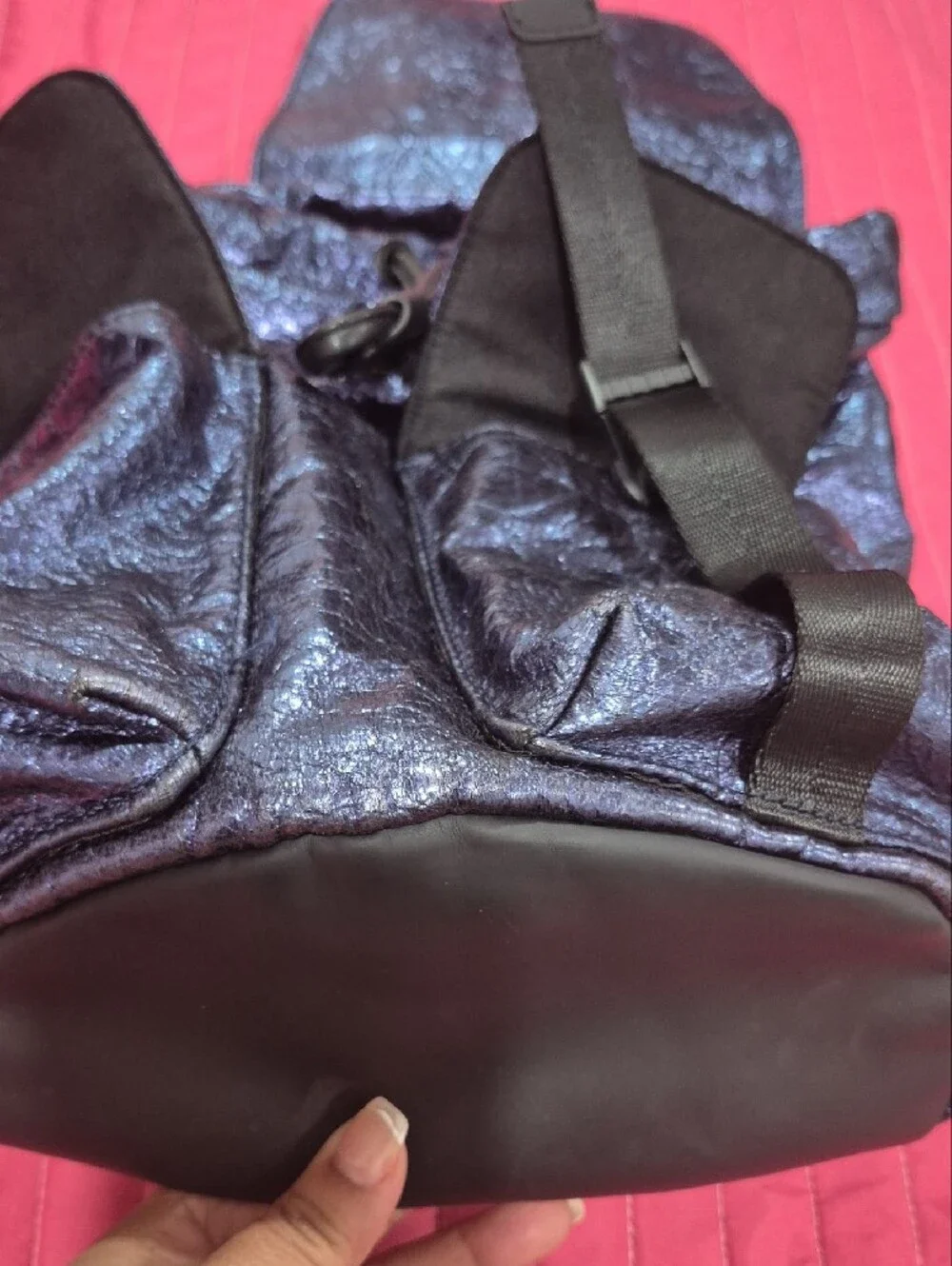 Kendall & Kylie Iridescent Navy Purple Backpack